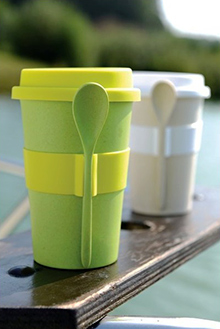 Hrnek na kávu s lžičkou BergHOFF COOK - zelený